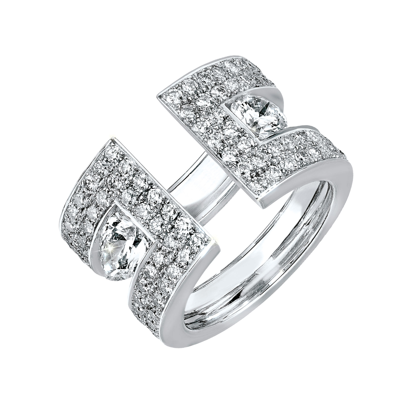 Ring White gold Diamond Ariane So Pavée 1