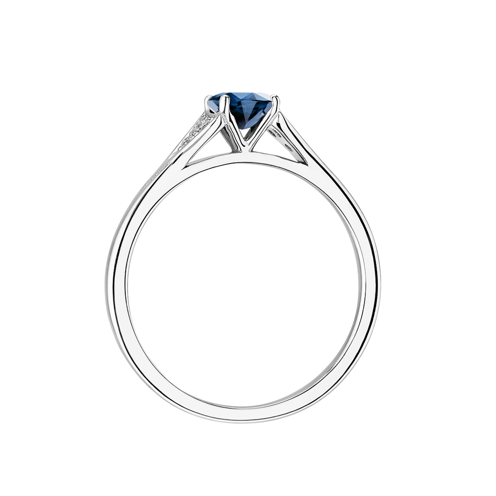 Bague Or blanc Saphir Lady Trio | Gemmyo