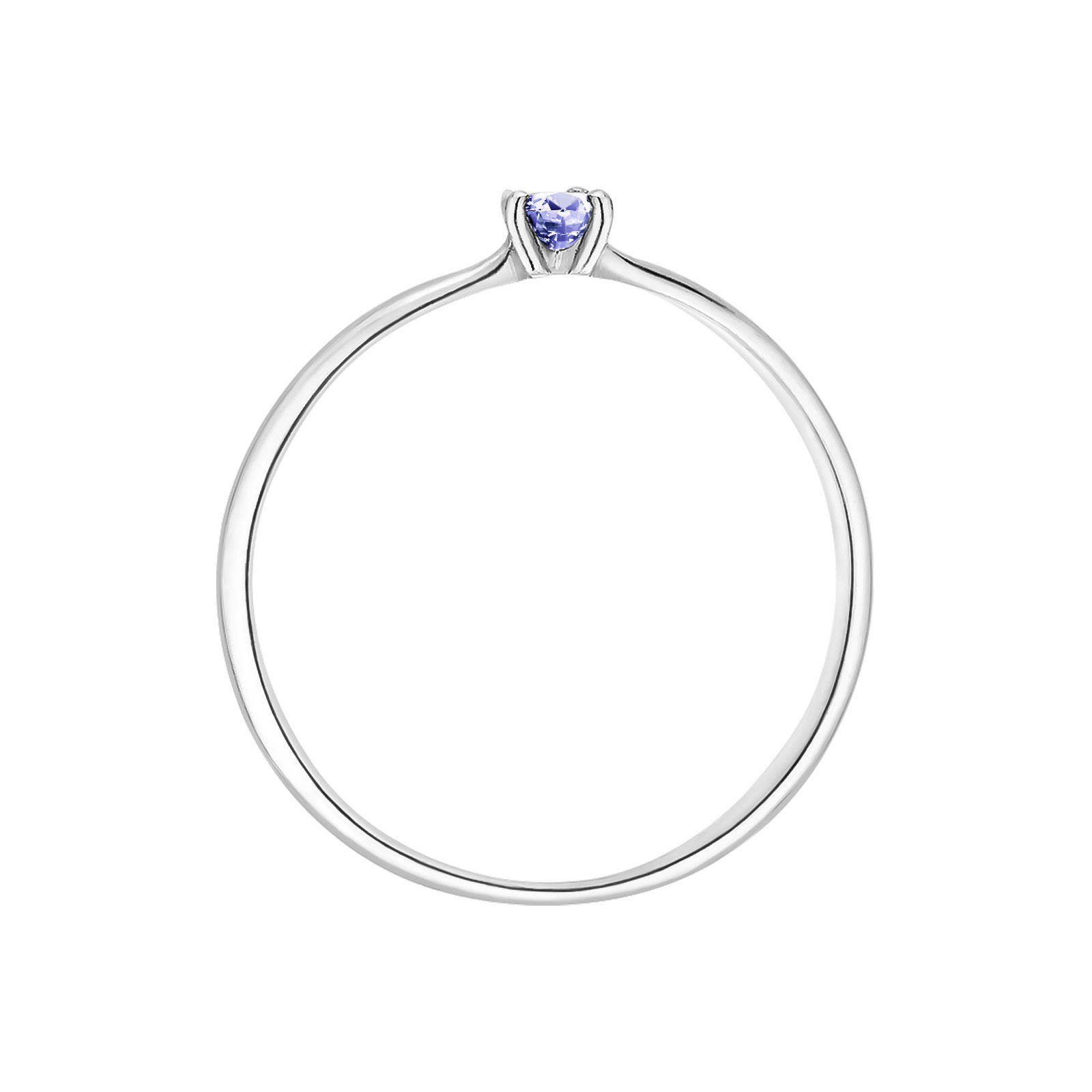 Mini Lady White Gold Tanzanite Ring Gemmyo