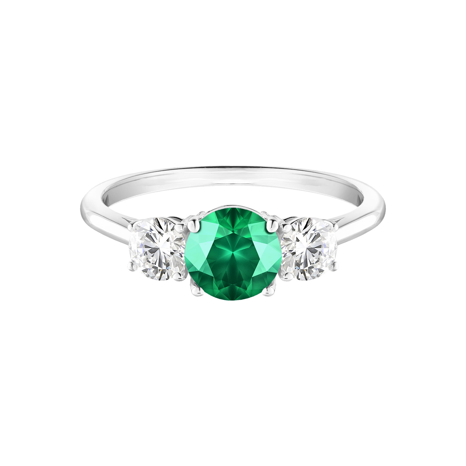 Ring White gold Emerald Little Lady Duo 1