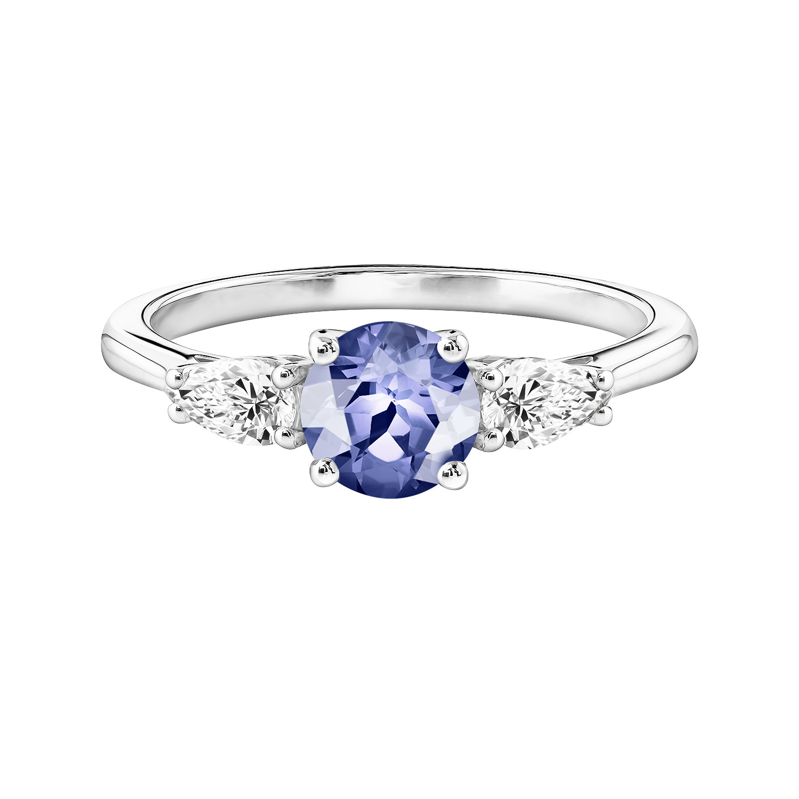 Bague Or blanc Tanzanite et diamants Lady Duo de Poires 1