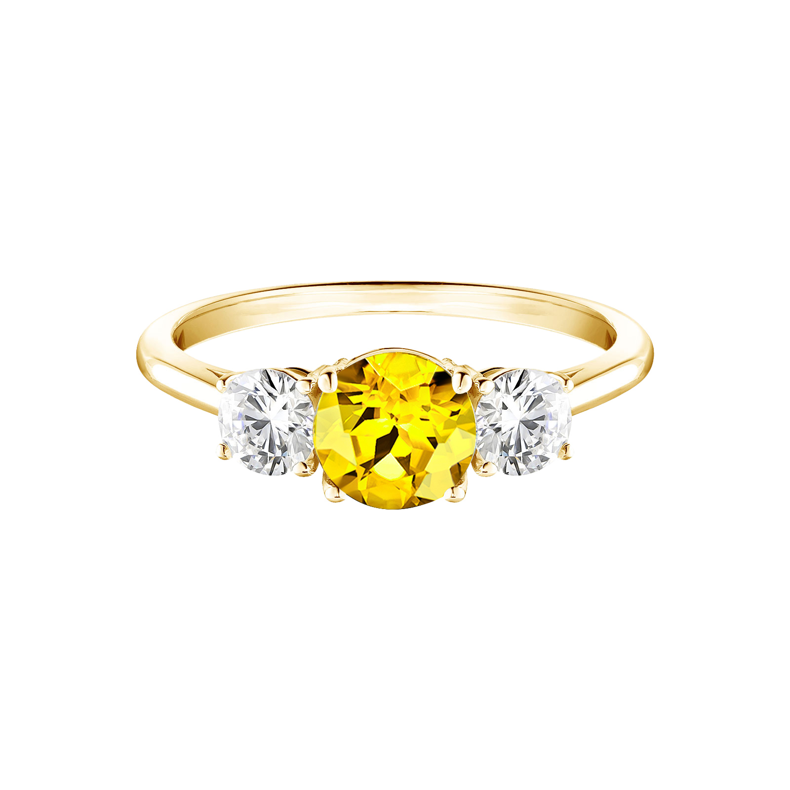 Bague Or jaune Saphir Jaune Little Lady Duo 1