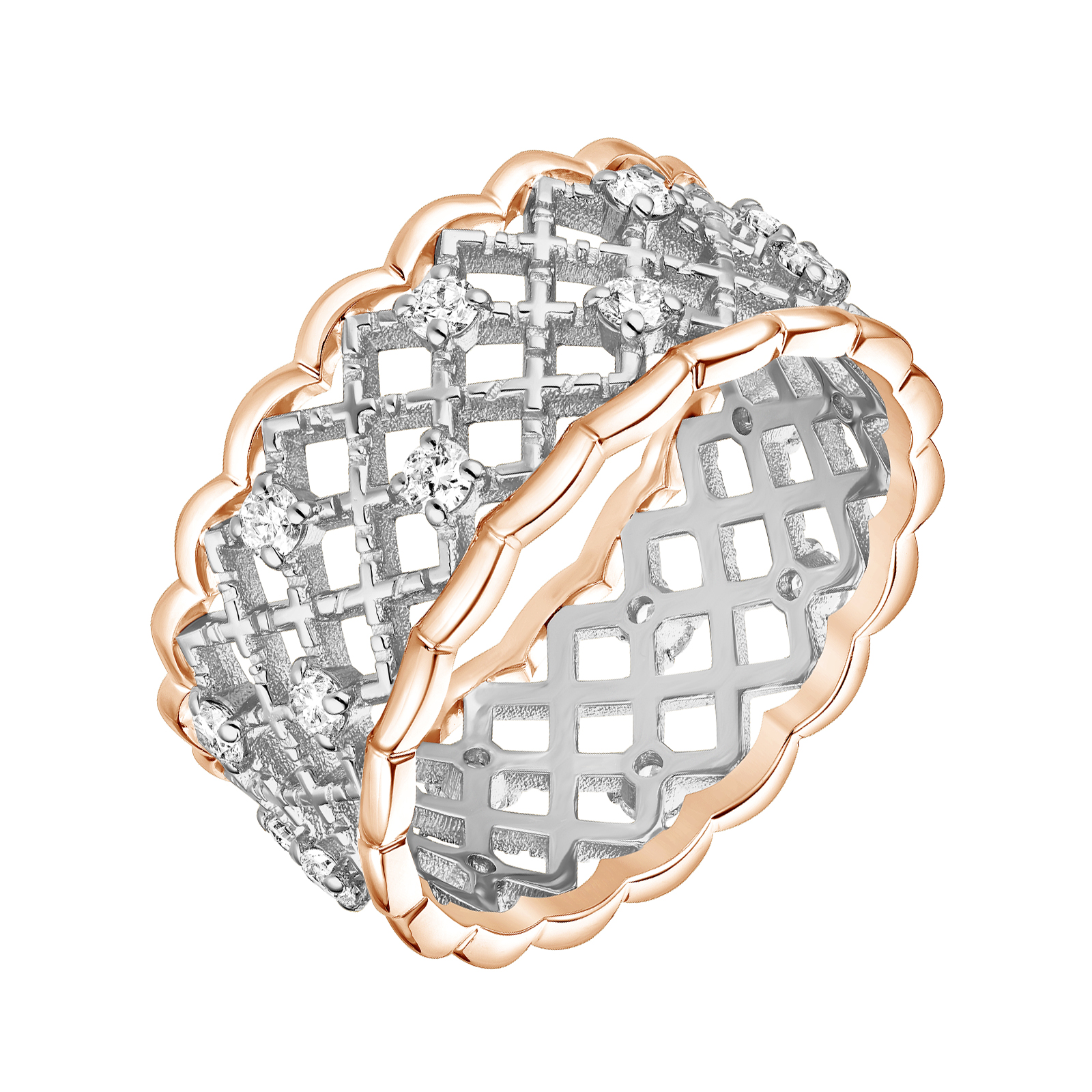 Ring White and rose gold Diamond RétroMilano Uno 1