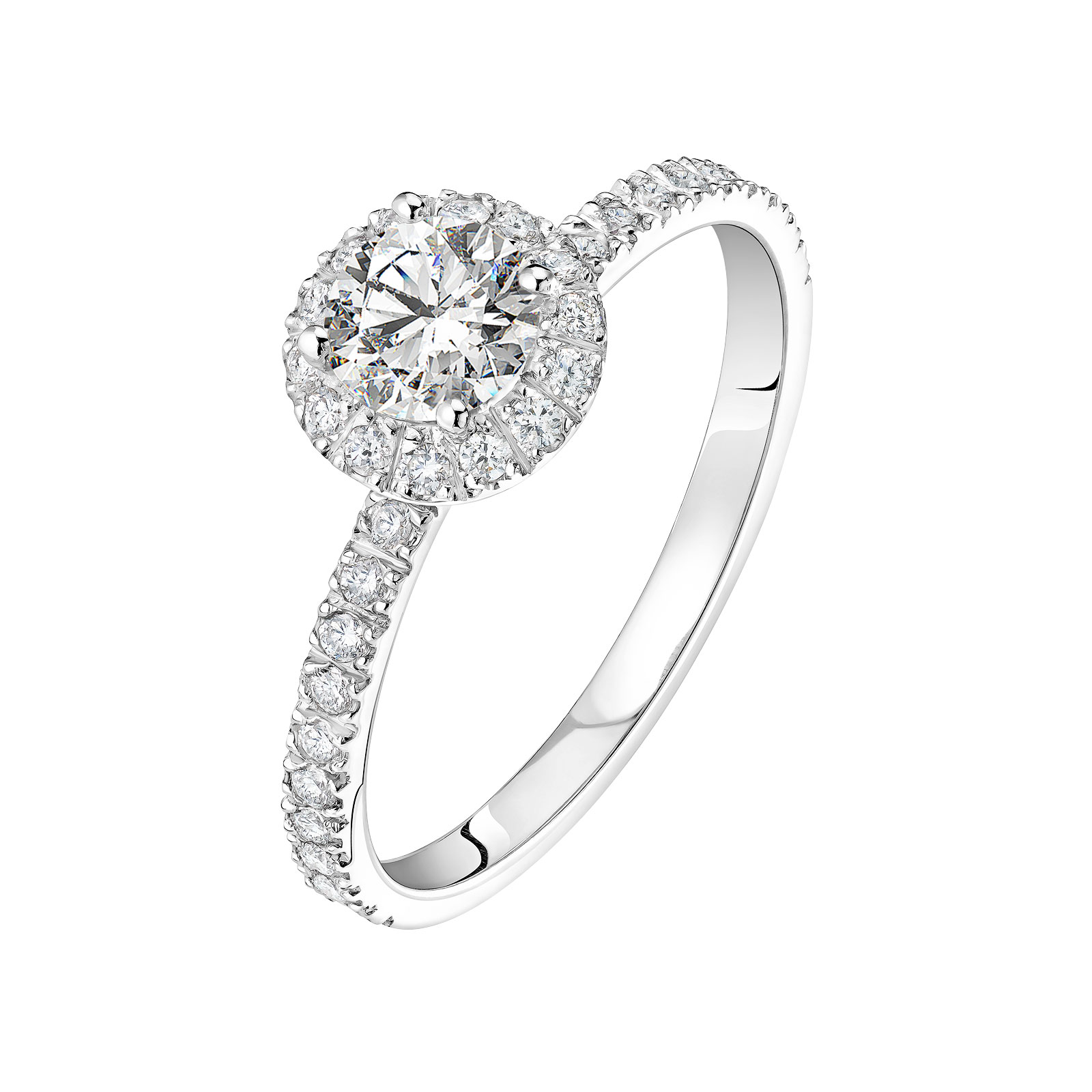 Ring Platinum Diamond Rétromantique M Pavée 1