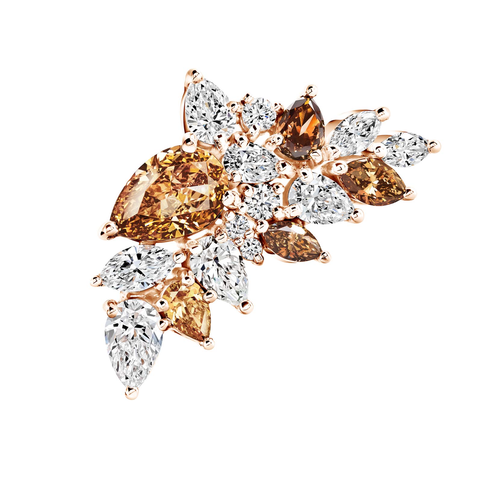 Mono-Ohrring Roségold Diamant EverBloom Haute Joaillerie 1