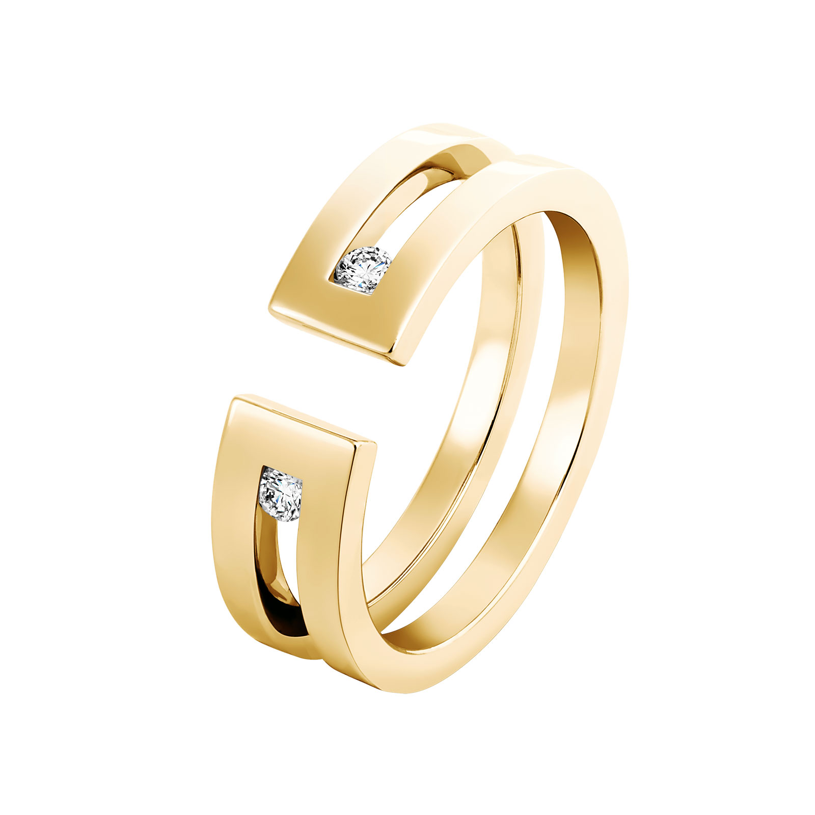 Ring Gelbgold Diamant Thésée Duo 1