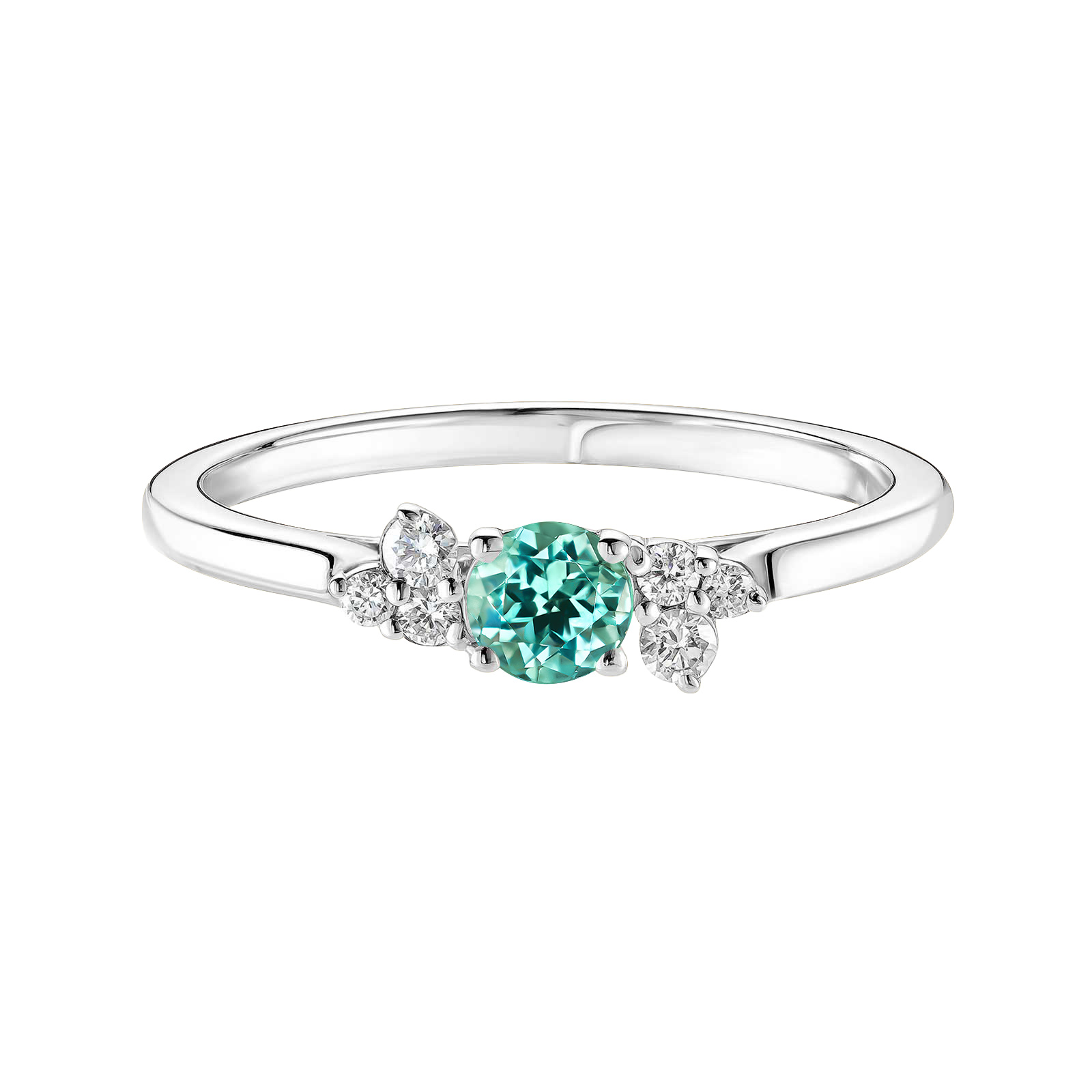 Bague Platine Tourmaline Mint et diamants Baby EverBloom 1