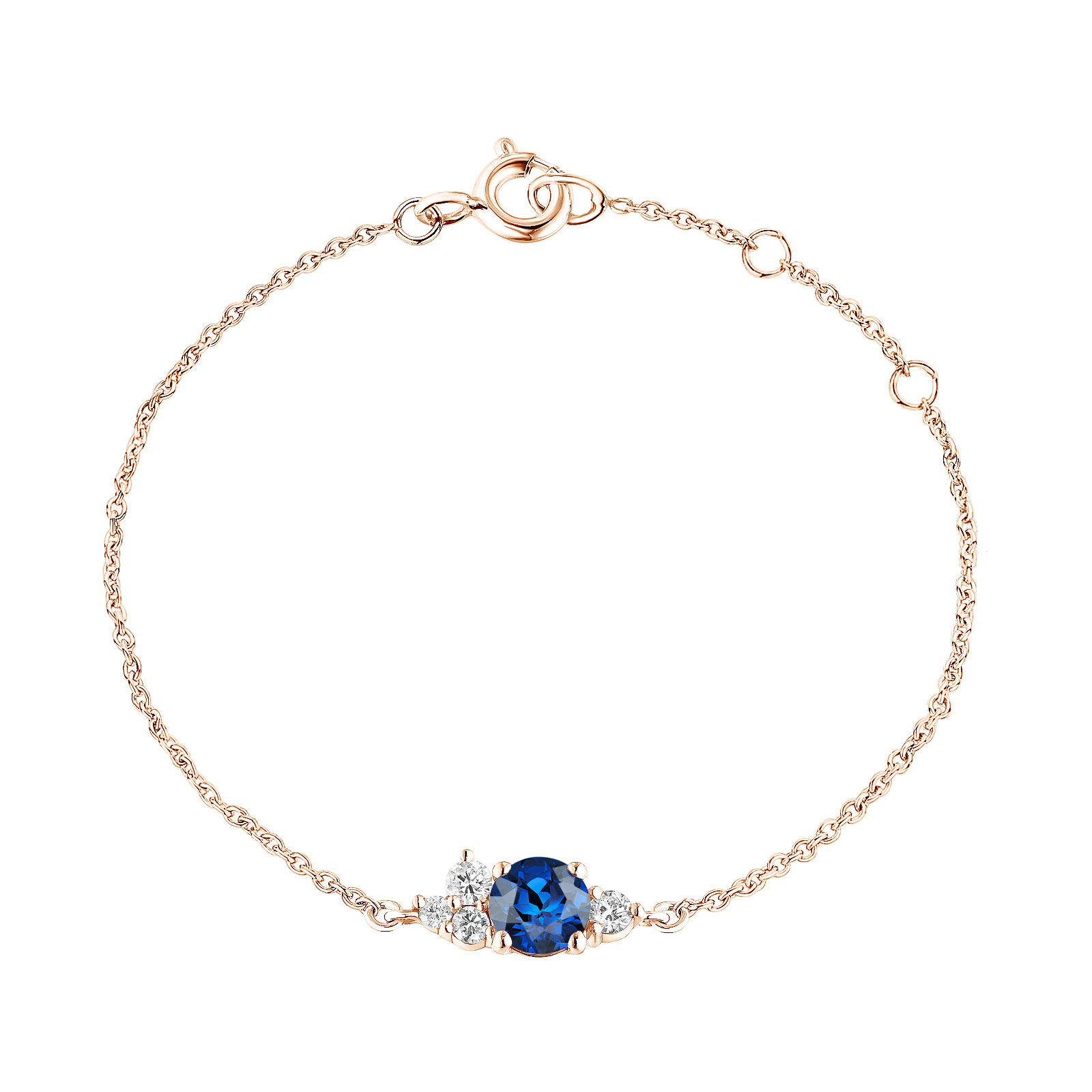 Bracelet Rose gold Sapphire and diamonds Baby EverBloom 1
