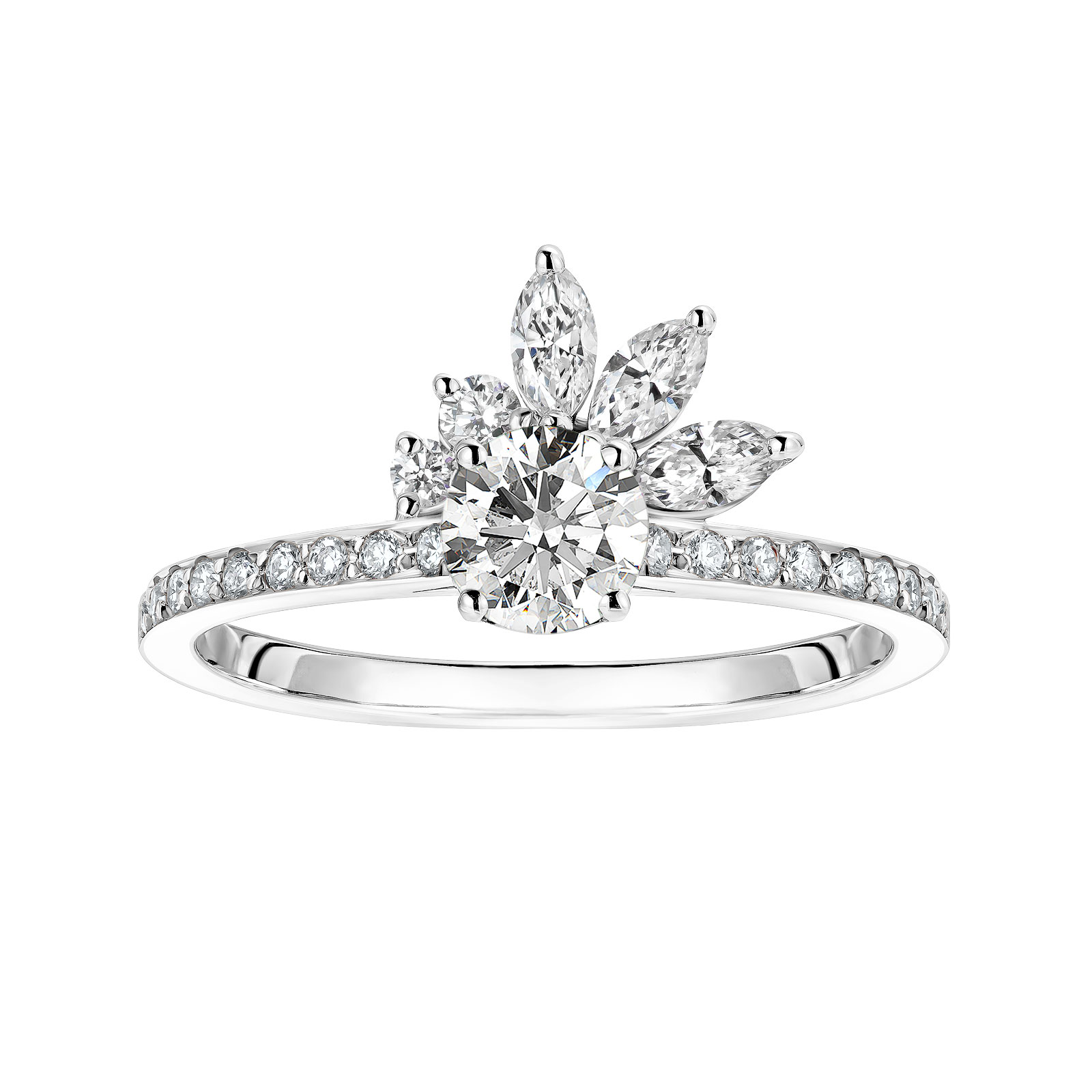 Ring Weißgold Diamant Little EverBloom Pavée 1
