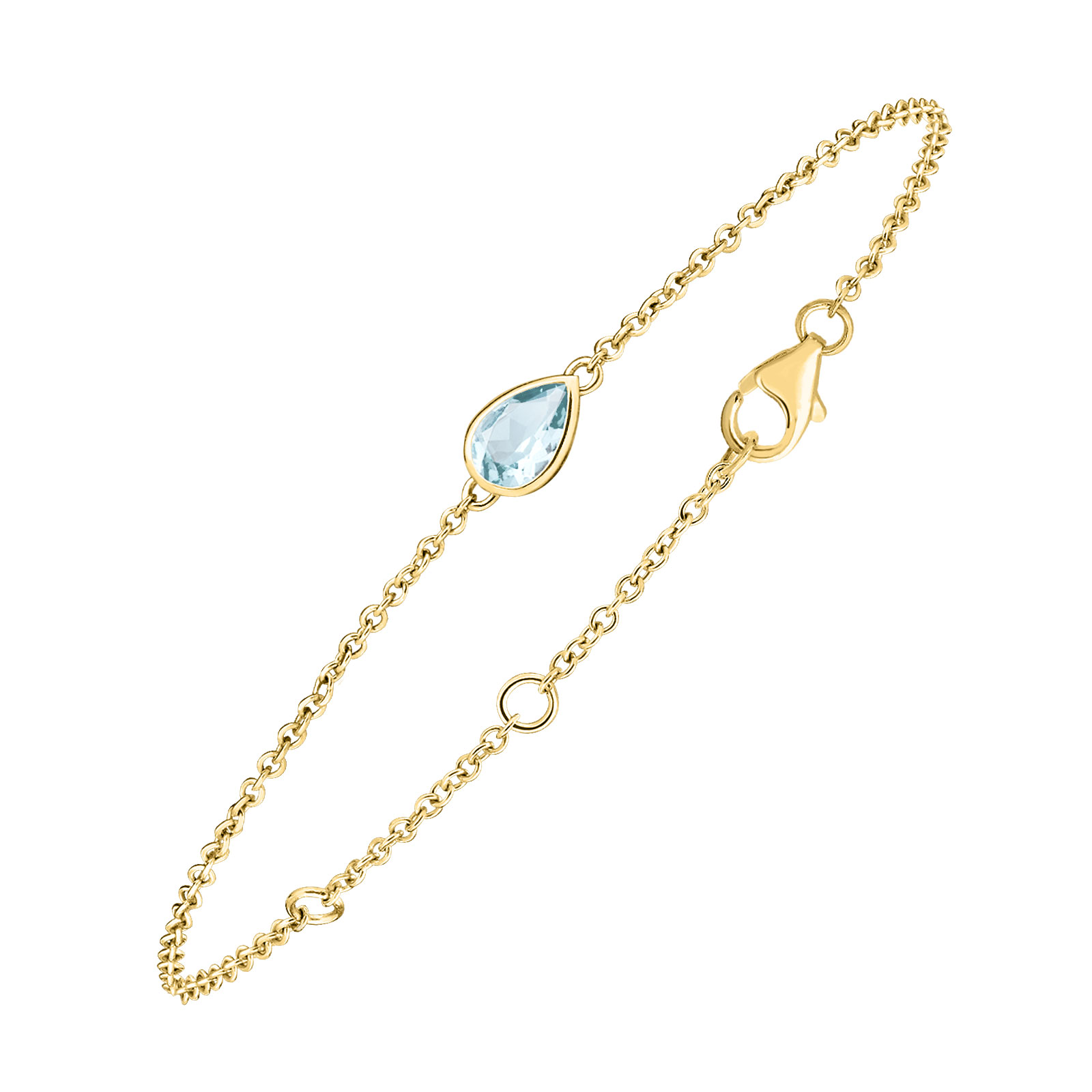 Bracelet Yellow gold Aquamarine Gemmyorama 1