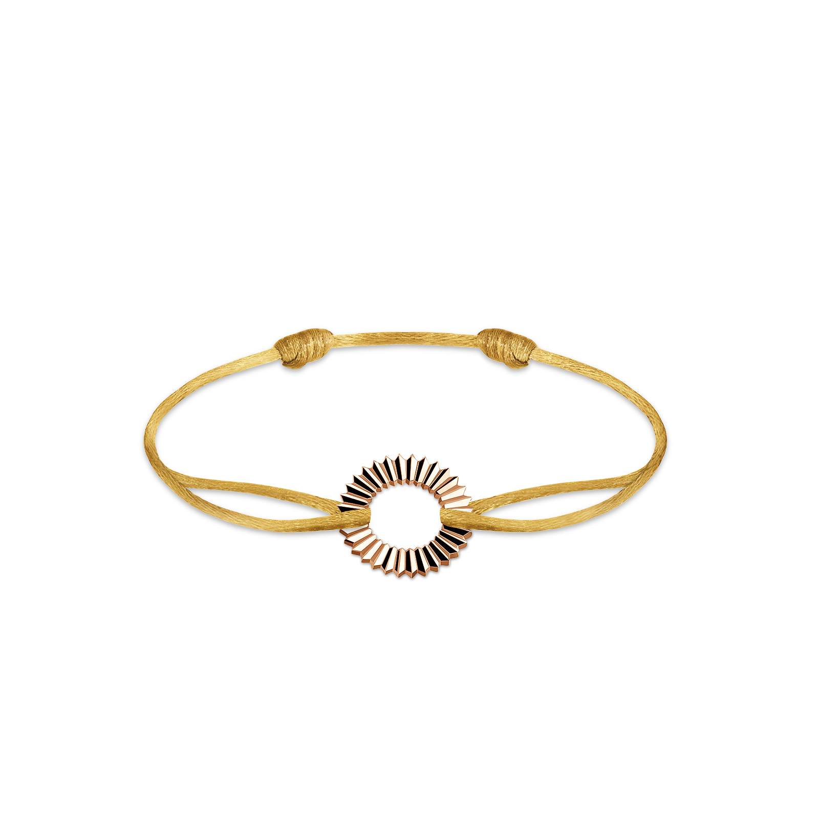 Cord Bracelet Rose gold Entaille Rayons 1