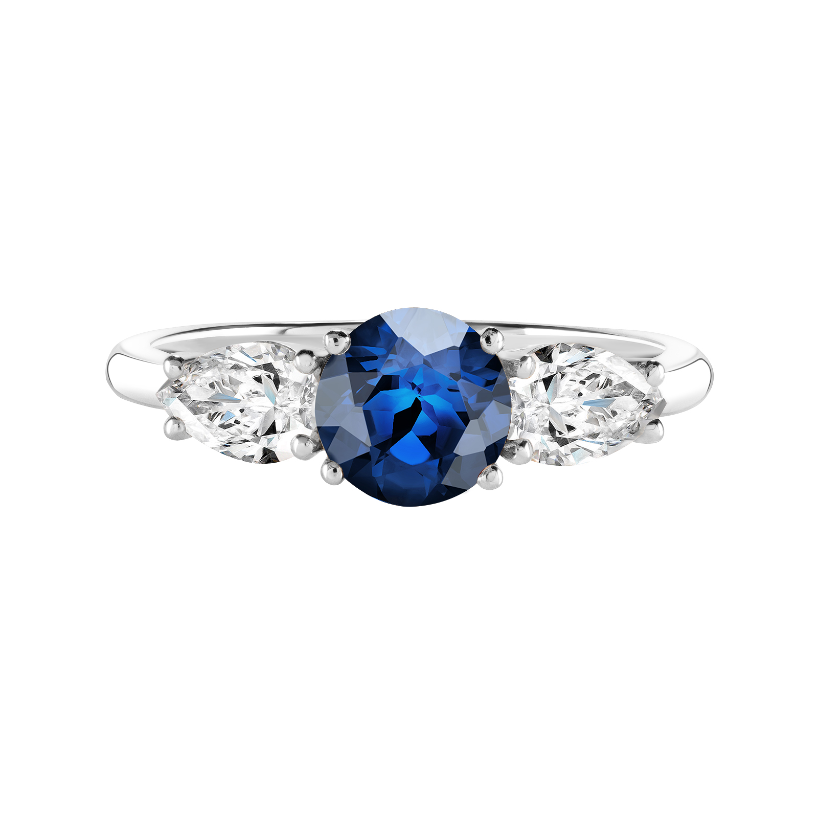 Ring White gold Sapphire and diamonds Lady Duo de Poires 1