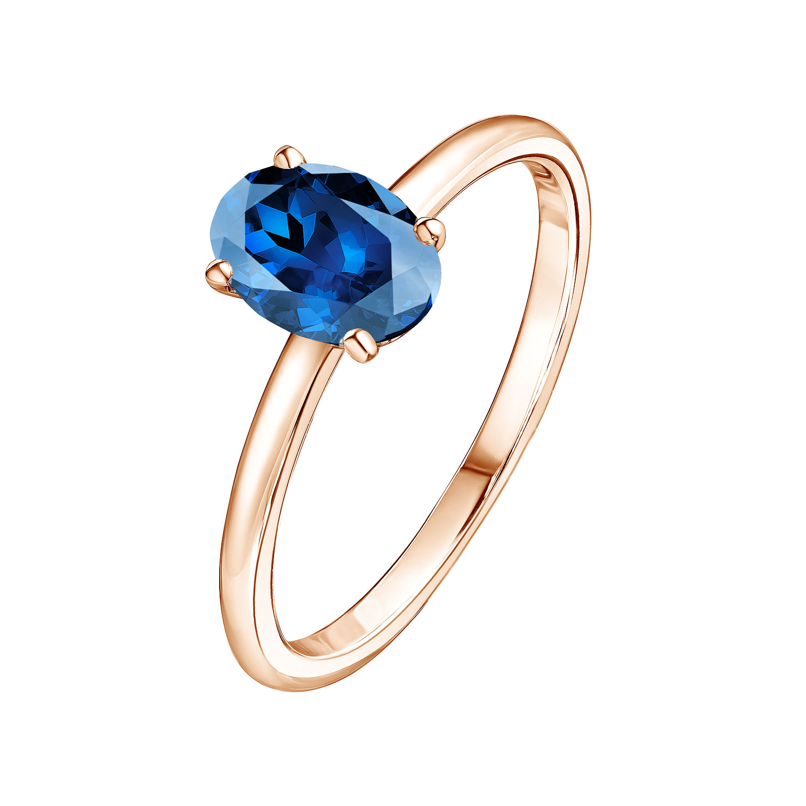 Ring Rose gold Sapphire Lady Ovale 1