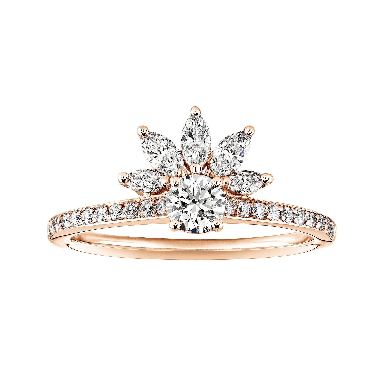 Ring Roségold Diamant EverBloom Pavée 4 mm 1